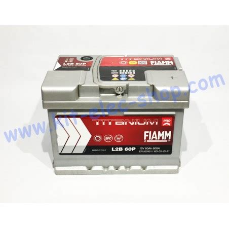 Batterie Plomb V Ah A En Droite Fiamm Titanium Pro L P