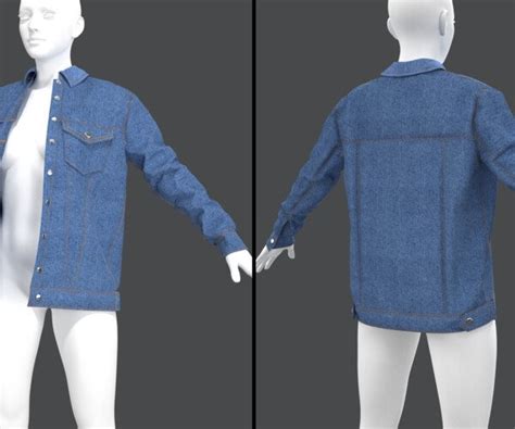 ArtStation Denim Female Outfit Clo3d Marvelous Designer Projects