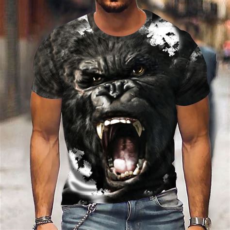 Mens 3d Abstract Print T Shirt