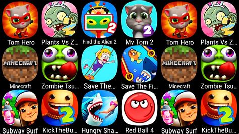 Tom Hero Plants Vs Zombies 2 Find The Alien 2 My Talking Tom 2