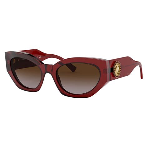 Versace Sunglasses Medusa Crystal Burgundy Sunglasses Versace Eyewear Avvenice