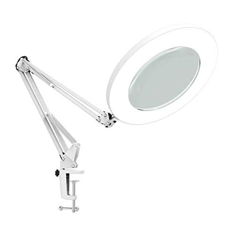 Hokone Lighting Lampe loupe LED 5X avec pince bras pivotant réglable à