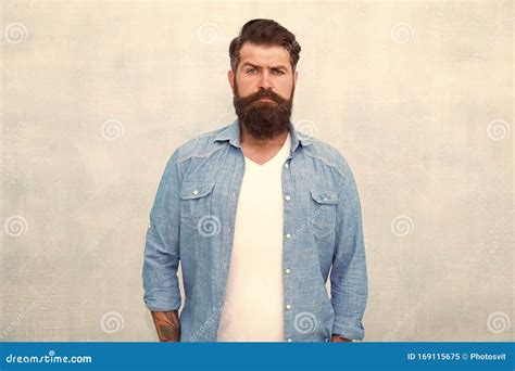 Make Your Choice Bearded Man Seriously Tuned Denim Look Male Casual