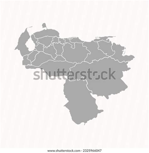 Detailed Map Venezuela States Cities Can Stock Vector (Royalty Free ...