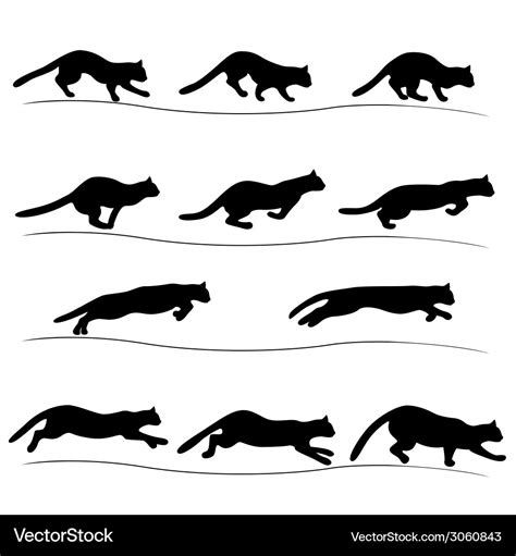 Running Cat Silhouette Clip Art Free PNG Image｜Illustoon | vlr.eng.br