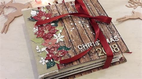 Christmas Mini Album Scrapbook Youtube