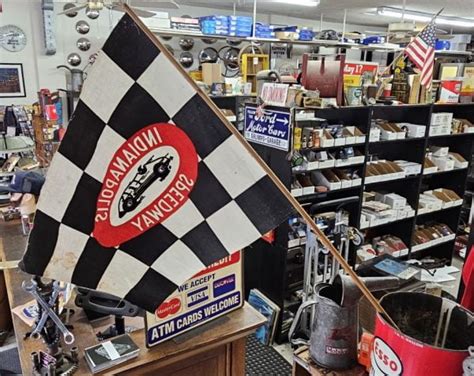 Indianapolis Speedway Souvenir Checkered Flag 1950s