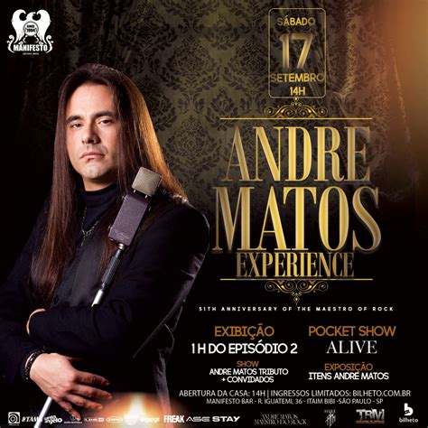 Evento Andre Matos Experience Vai Lembrar Os Anos Do Maestro Do Rock