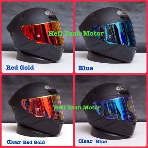 Jual Kaca Helm Kyt Tt Course Original Costum Iridium Blue Red Gold