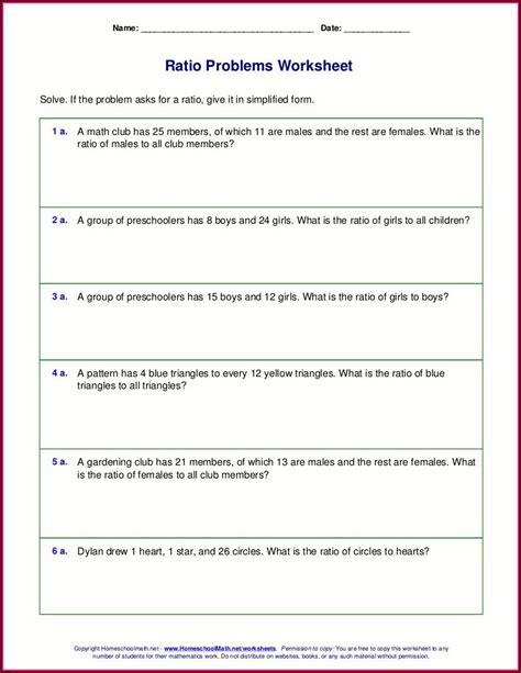 Partitive Proportion Word Problems Worksheets Worksheet : Resume Examples