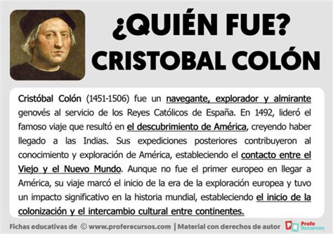 Quién fue Cristobal Colón