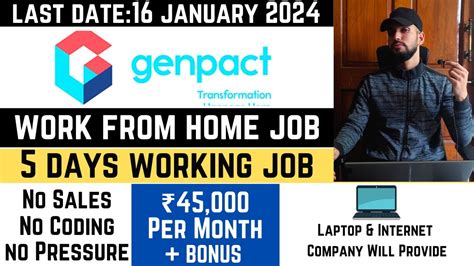 Genpact Permanent Work From Home Job Salary 45 000 Month Free