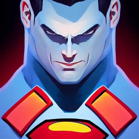 Face Icon Stylized Minimalist Superman Loftis Cory Stable Diffusion