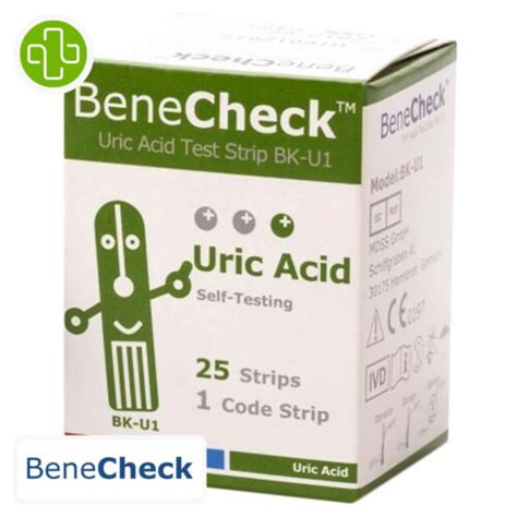 BeneCheck Bandelettes De Test D Acide Urique BK U1 25u Maroc