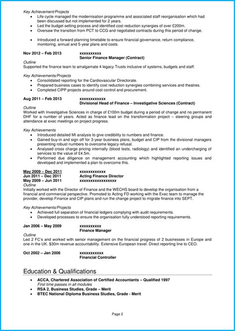 2 Executive Cv Templates 6 Executive Cv Examples 2022