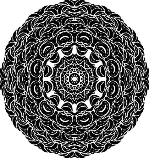 Vector de mandala azteca diseño de mandala negro gratis Vector Premium