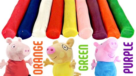 Aprende Los Colores Con Play Doh Peppa Pig Cerdita Y Familia Usando