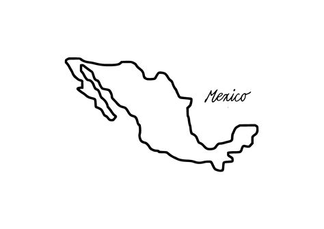 Mexico Outline Svg Graphic By Filucry Creative Fabrica