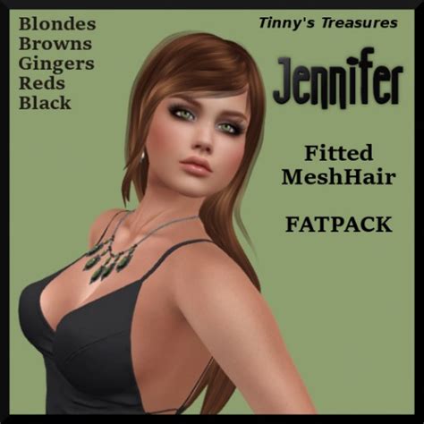 Second Life Marketplace Tt Jennifer Hair Fitted Mesh Fatpack All