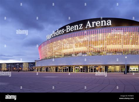 Berlin Germany Illuminated Mercedes Benz Arena At The Mercedes Benz