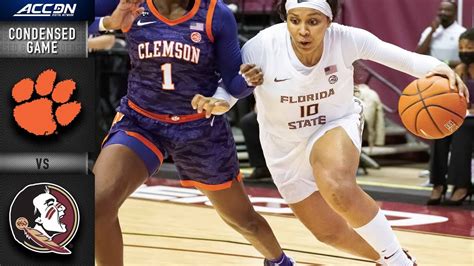 Clemson Vs Florida St Condensed Game 2020 21 Acc Womens Basketball Youtube