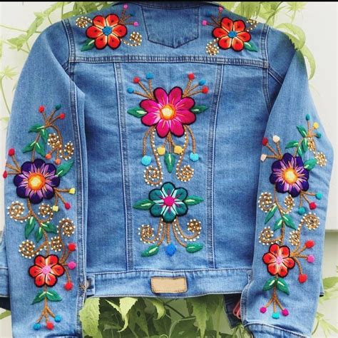 Embroidery Jeans Jacket Denim Embroidery Hand Embroidery Art