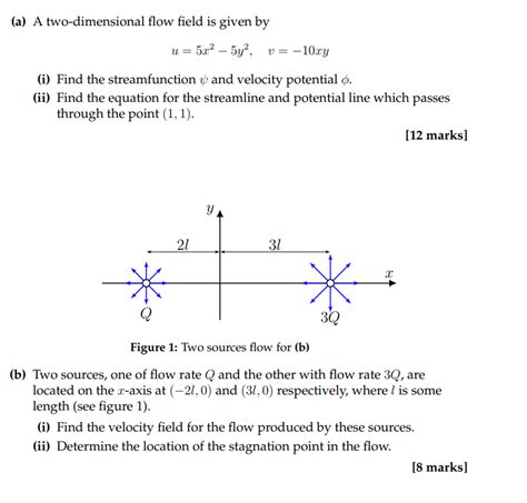 Solved A A Two Dimensional Flow Field Is Given By U 5x2