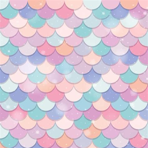 Free Vector Fantasy Mermaid Scales Seamless Pattern Fantasy Mermaid