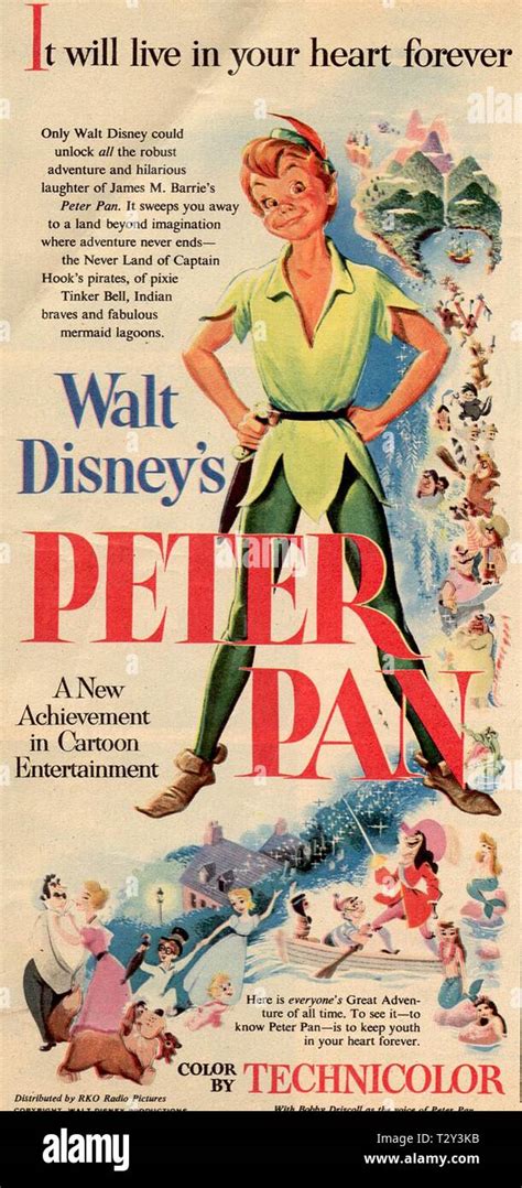 Film Poster Peter Pan 1953 Stock Photo Alamy