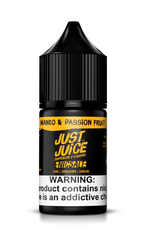 Just Juice Mango And Passion Fruit Salt 30ml 30mg The Vape Shed