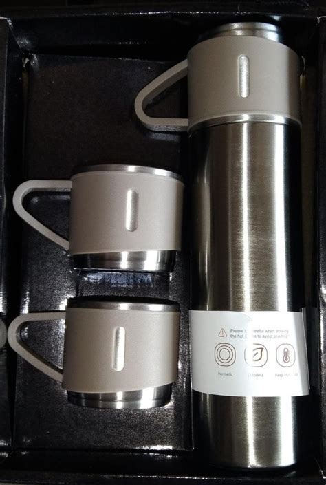 Stainless Steel 500ml Silver Vacuum Bottle Flask Gift Set At Rs 450 Set