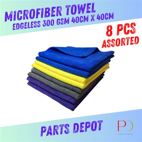 Gsm X Cm Edgeless Microfiber Towel Assorted Pcs Lazada Ph