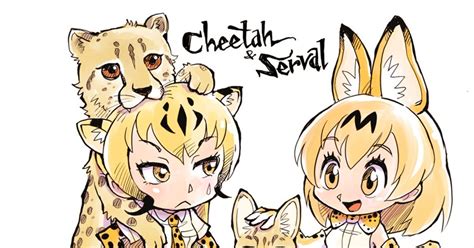 Kemono Friends Cheetah Serval チーターとサーバル Pixiv