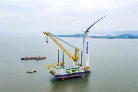 First MingYang 7 MW Turbine Up At Fujian Fuqing Haitan Strait OWF