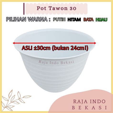 Jual Pot Tawon 30 Cm Putih Tawon Pot 30CM Plastik Vas Pot Bunga POT