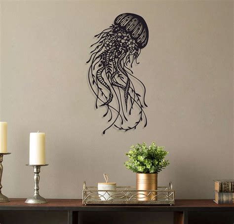 Jellyfish Metal Wall Art Jellyfish Metal Wall Decor Living Etsy