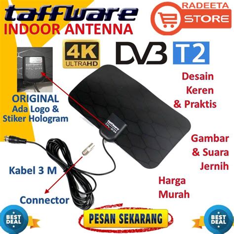 Jual Antena Antenna Indoor TV Digital DVB T2 4K Model Taffware TFL