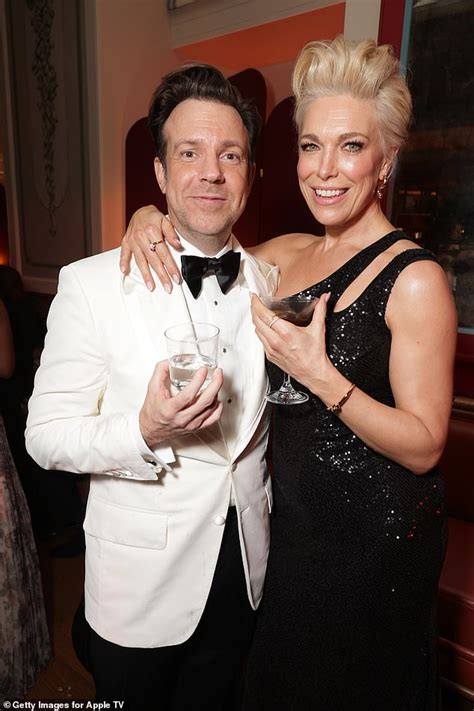 Hannah Waddingham Playfully Poses With Her Ted Lasso Co Star Jason Sudeikis At The Boozy Apple