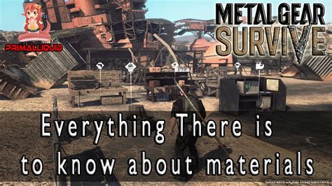 Metal Gear Survive Everything To Know About All The Materials Ps4 Pro 1080p 60fps Youtube