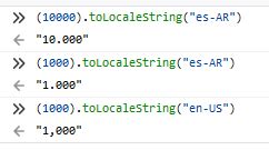 Javascript ToLocaleString Not Working On Numbers Less Than 10000 In