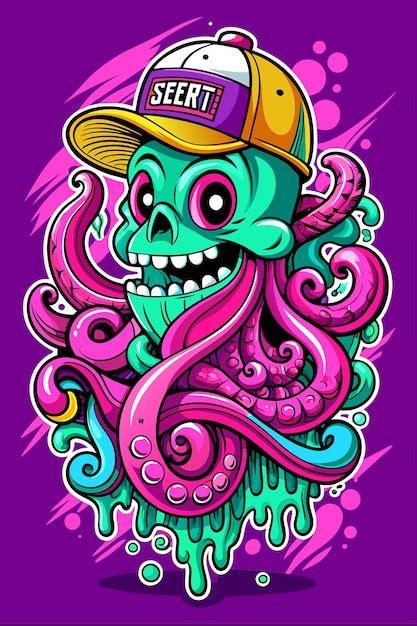 Arte De Camiseta Vectorial Listo Para Imprimir Color Graffiti Completo