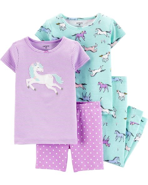 Carters Baby 4 Piece Unicorn Snug Fit Cotton Pjs Shopping Bookmarks