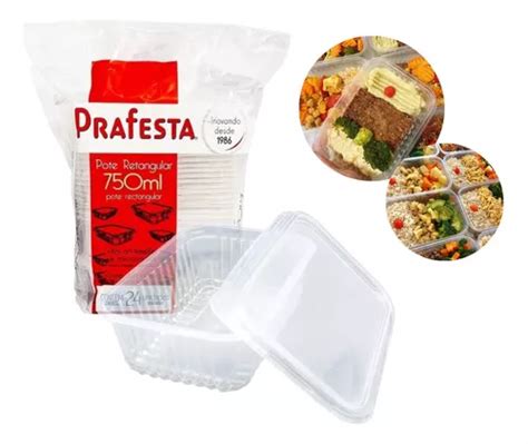 Kit Pote Descart Vel Ml Freezer Microondas Marmita Parcelamento