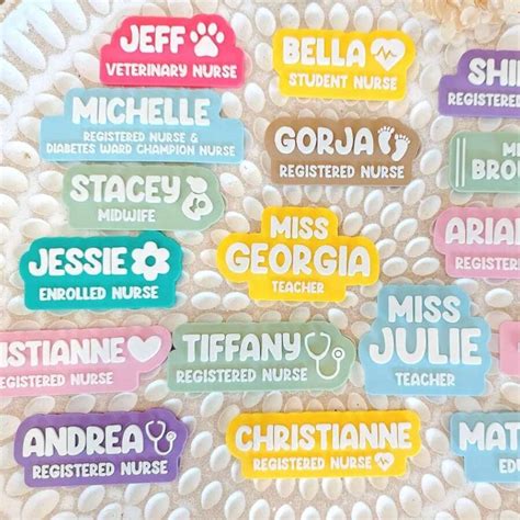 Custompersonalised Name Badges Name Badges Educators Nursing