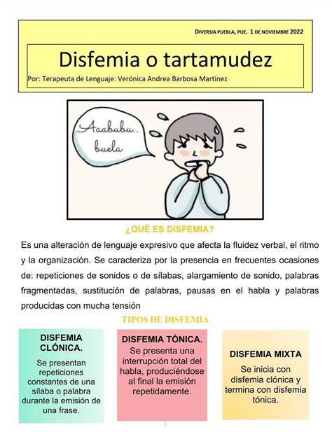 Qué es la disfemia o tartamudez