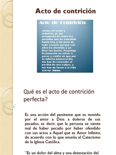 Acto De Contrición Perdón Y Reconciliación En La Iglesia Católica