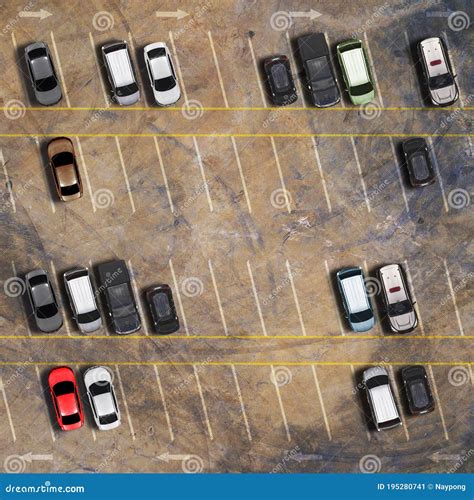 Aerial Top View Of Parking Lot Stock Image Image Of Outdoor Park