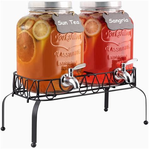Amazon.com | 1 Gallon Beverage Dispenser with Stand, 18/8 Stainless ...