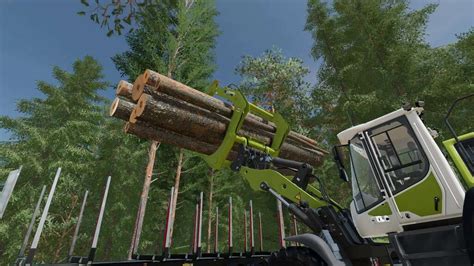 Timberrr Jaw Wheel Loader Log Fork V10 Fs22 Mod Farming Simulator 22 Mod