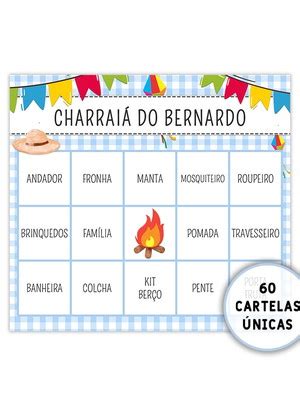 Cartela de bingo festa junina arquivo digital Descubra a diversão e a